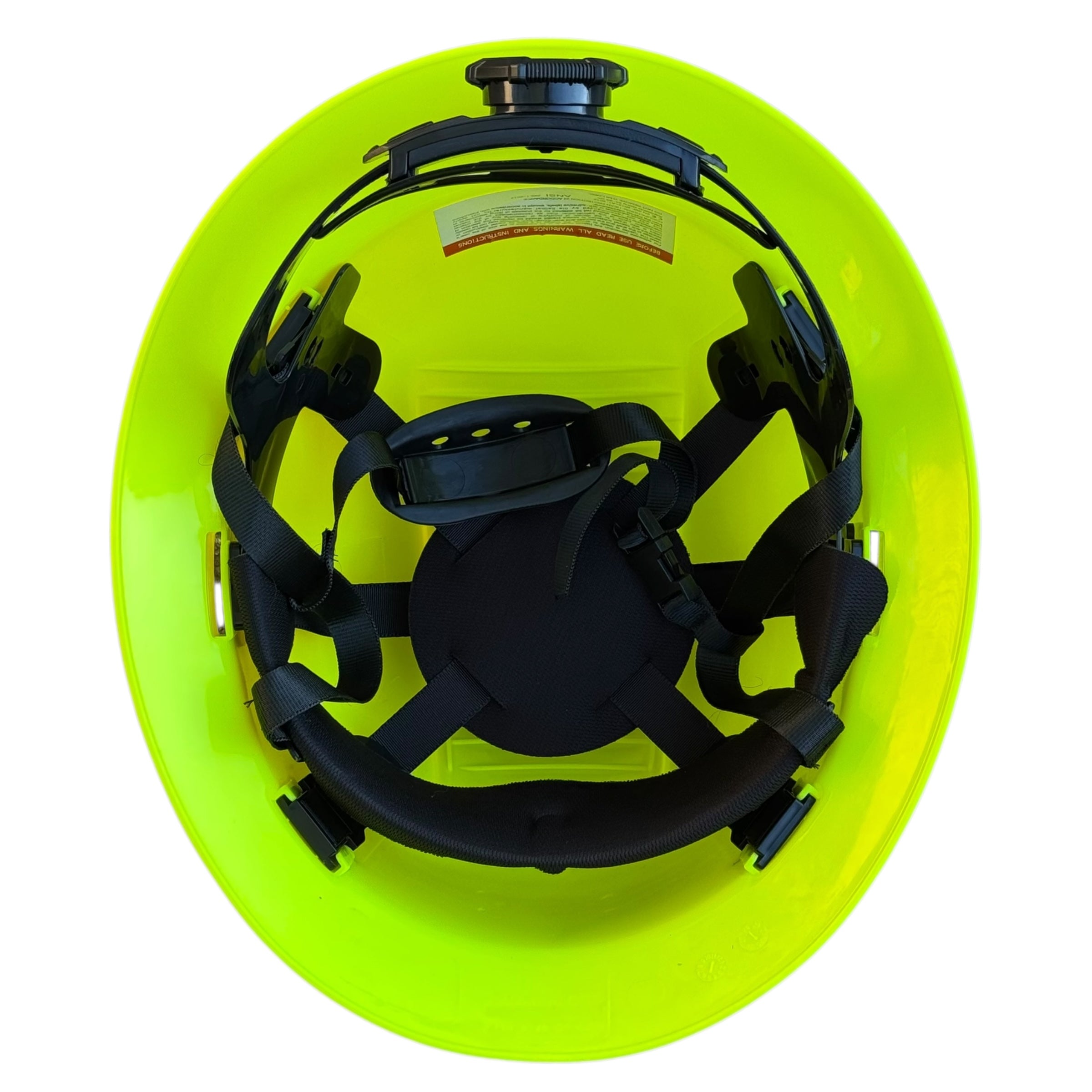 Lime HDPE Full Brim Vented Hard Hat