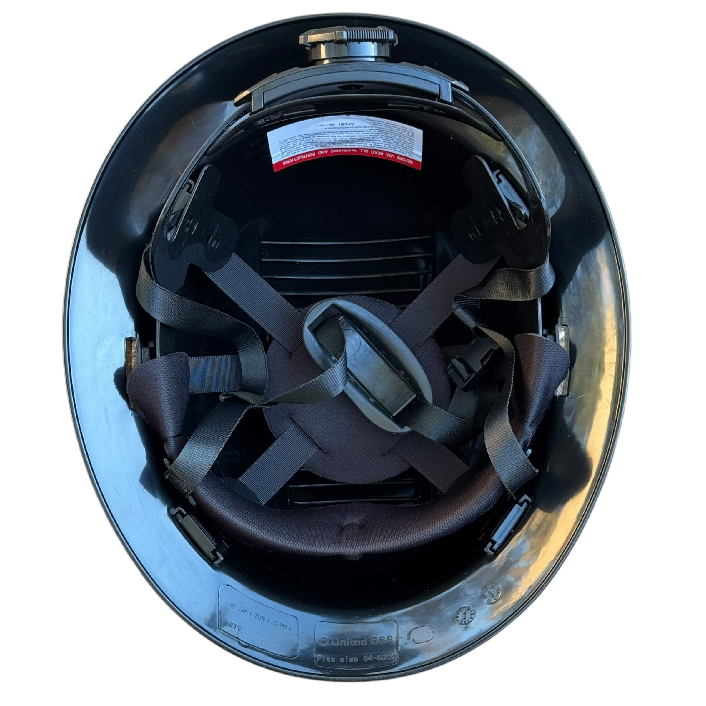 Black HDPE Full Brim Vented Hard Hat