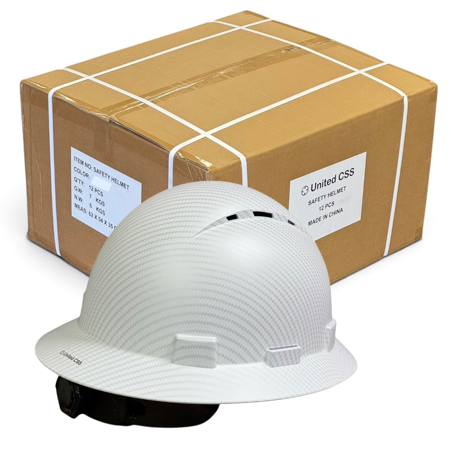 Design HDPE Full Brim Vented Hard Hat Case (1x12)