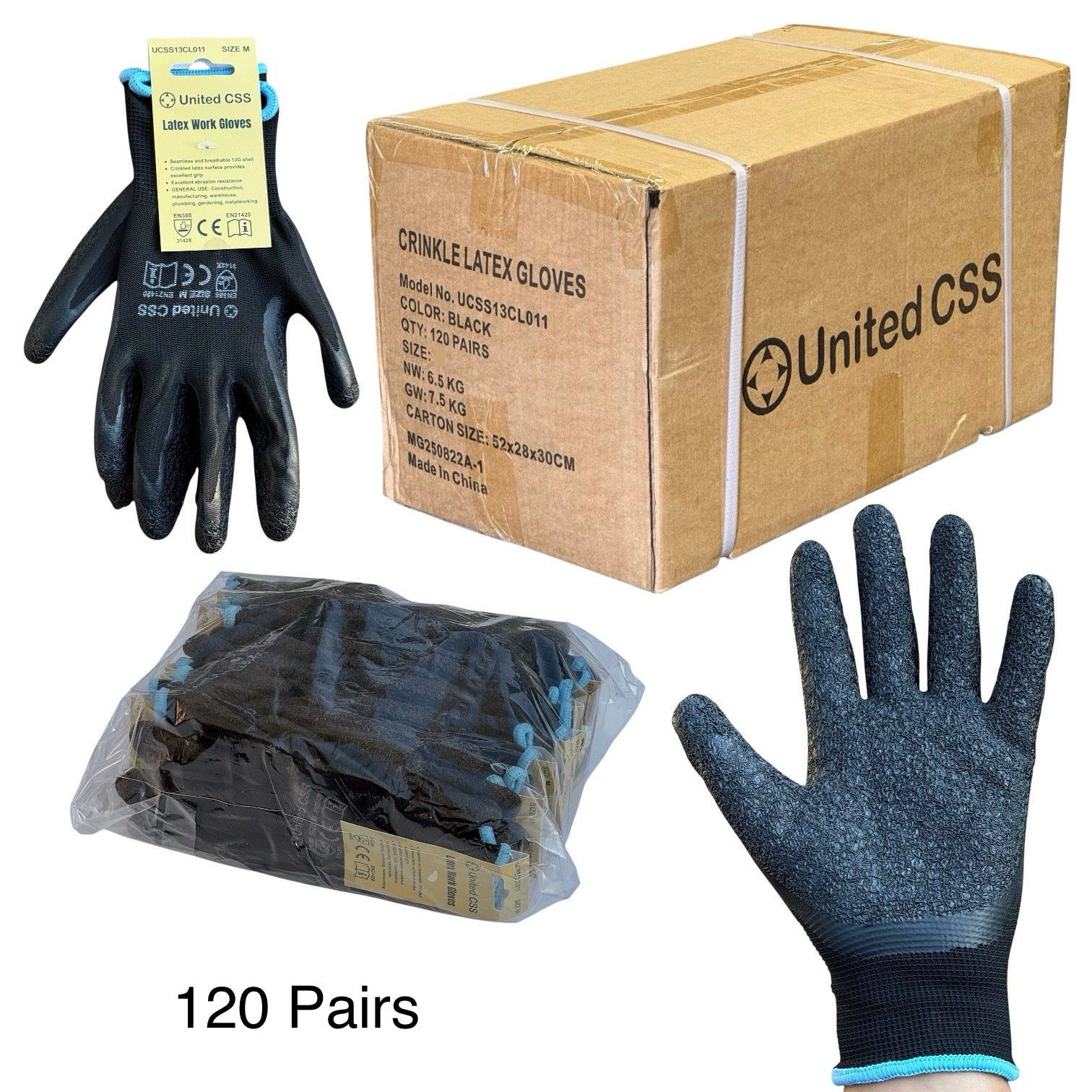 Latex Work Gloves