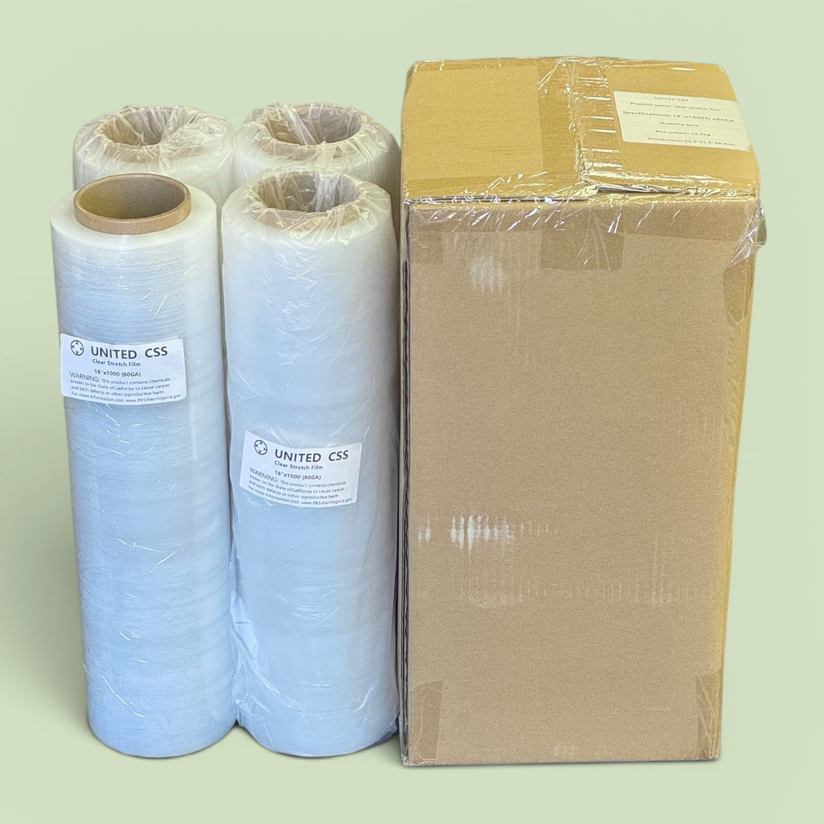 Clear Stretch Film 18"x1000ft 80G Shrink Wrap